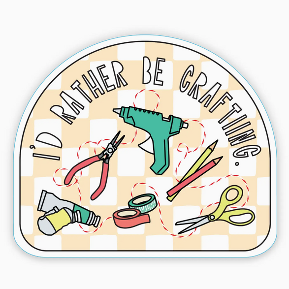 Rather Be Crafting Sticker