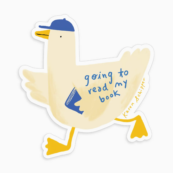Duck Reader Sticker