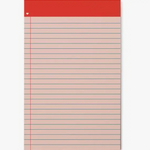 Red Heart Lined Notepad