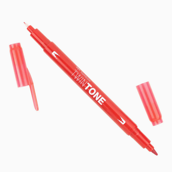 Twin Tone Dual Tip Marker Pen - 28 color options
