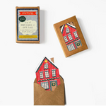 Mini Red Cottage Cards - Set of 6
