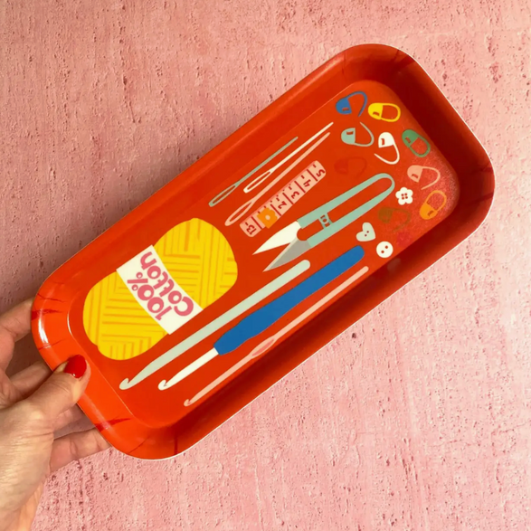 Red Crochet Trinket Dish