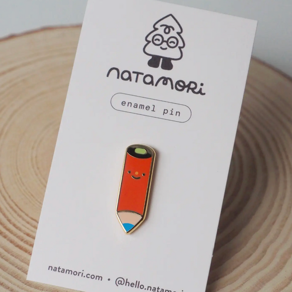 Red Pencil Enamel Pin