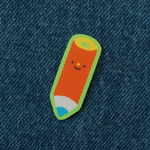 Red Pencil Iron On Patch