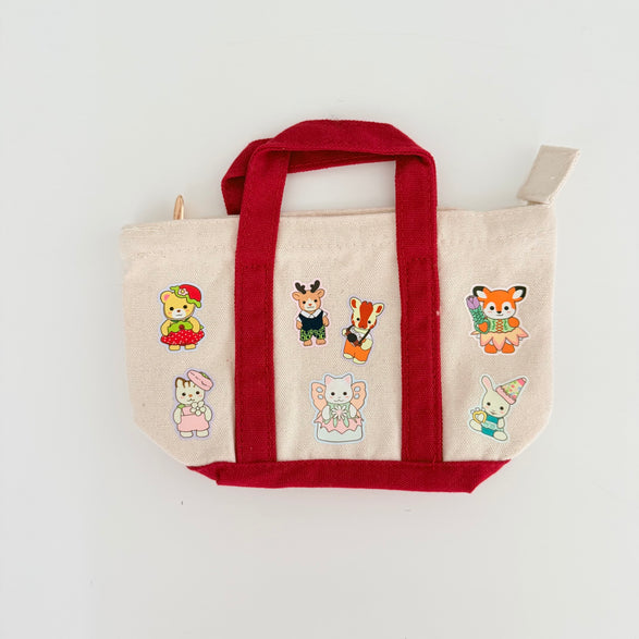 Red Mini Trinket Tote Bag D