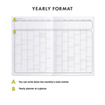 2025 Hightide Monthly Planner: Yellow Floral (A5)