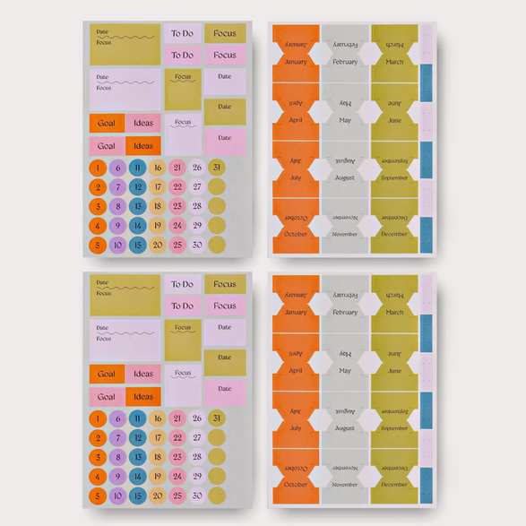 Retro Planner Sticker Set