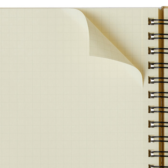 Mini Graph Horizontal Rollbahn Notebook: Black