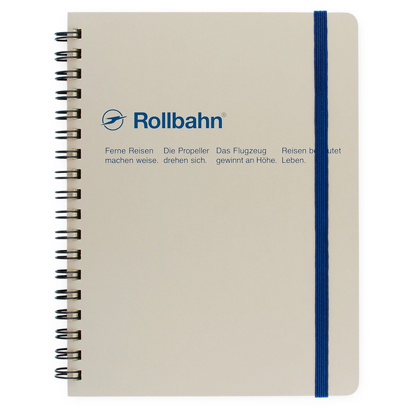 Rollbahn Large Graph Notebook: Greige