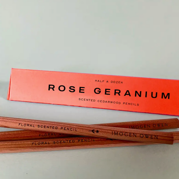 Rose Geranium Scented Pencils - Set of 6