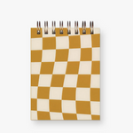 Blank Mini Notebook: Saffron Checkerboard