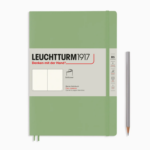 Leuchtturm Blank Notebook: Sage (Soft Cover) (B5)