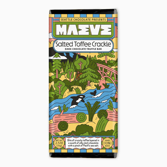 Salted Toffee Crackle Truffle Bar