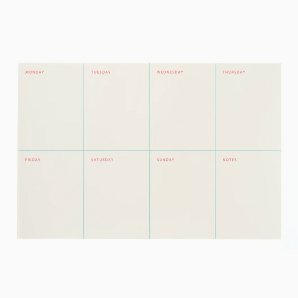 Minimal Weekly Notepad