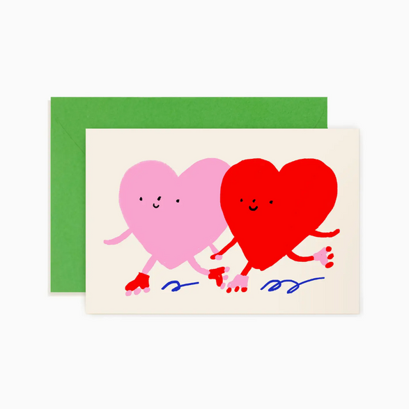 Skating Hearts Mini Card
