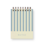 Blank Mini Notebook: Sky Blue Striped