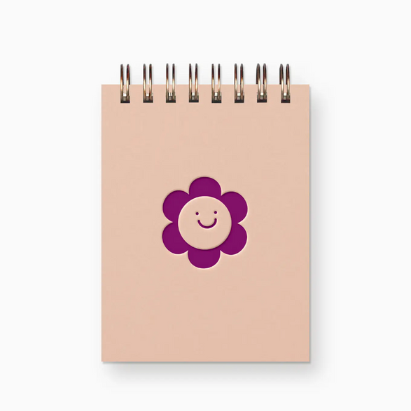 Blank Mini Notebook:  Smiley Flower