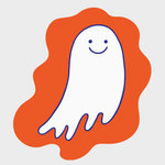 Smiling Ghost Sticker