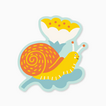 Snail + Flower Sticker