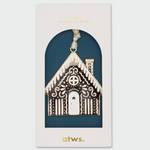 Snowy House Metal Ornament