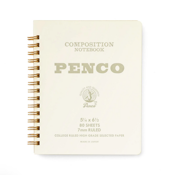 Lined Notebook: Penco White