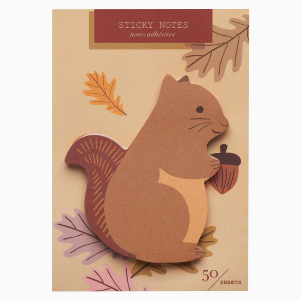 Squirrel Die Cut Sticky Notes