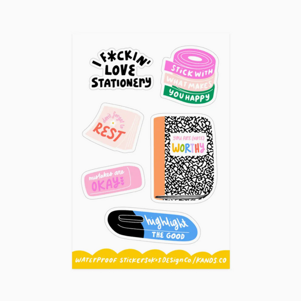 Stationery Lover Sticker Sheet