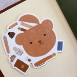 Stationery Bear Notebook Sticker