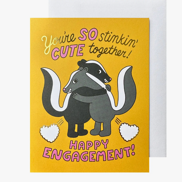 Stinkin' Cute Engagement Skunks