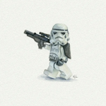 5x5 Art Print: Mini Storm Trooper