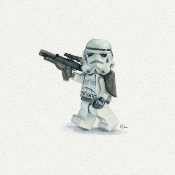 5x5 Art Print: Mini Storm Trooper