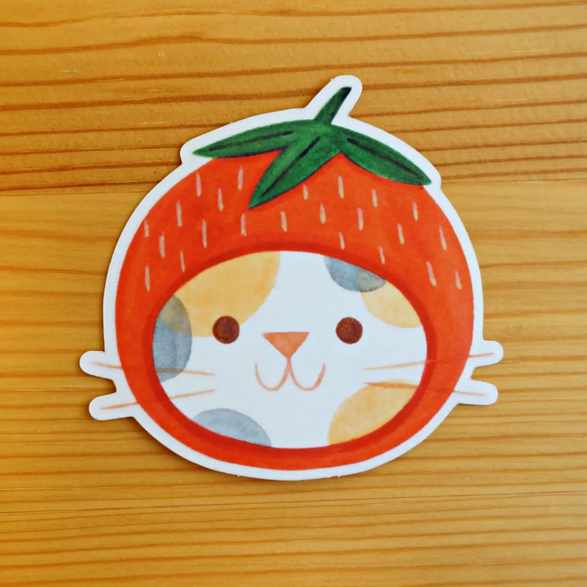 Strawberry Cat Sticker