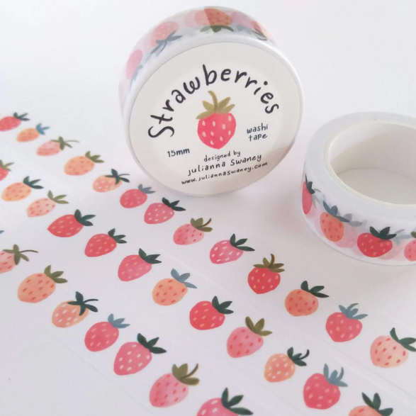 Strawberries Washi Tape (15mm)