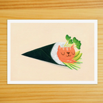 5x7 Art Print: Sushi Cat