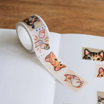 Tabby Cats Stamp Washi Tape (25mm)