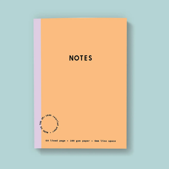 Lined Notebook: Tangerine + Lilac