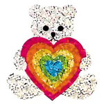 Mini Teddy with Rainbow: Sticker Tear Off Sheet (1)