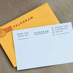 Telegram Stationery Notecard Set