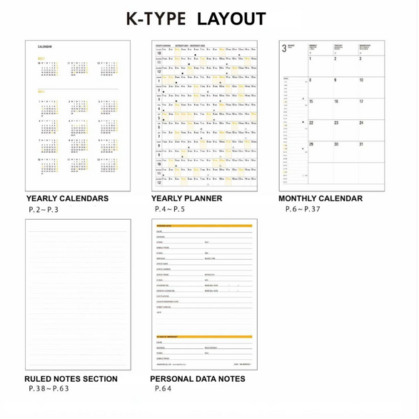 2025 Hightide Monthly Planner: Blue (B6)