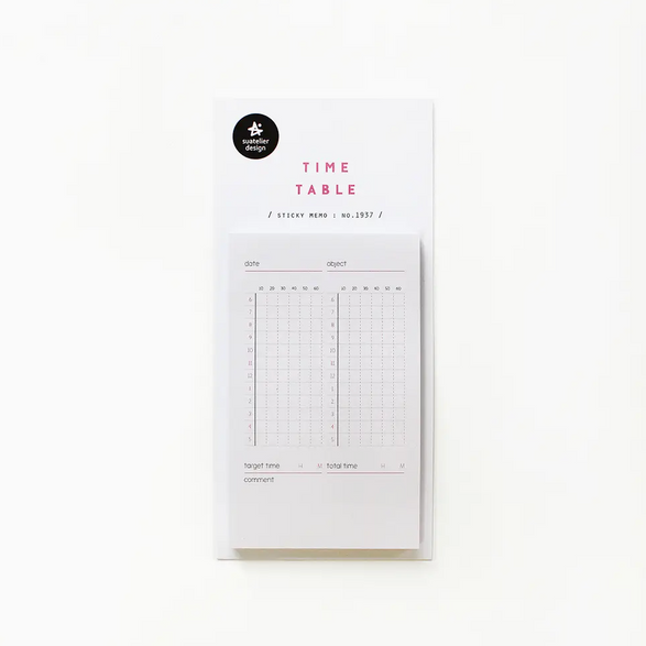 Time Table Sticky Notes