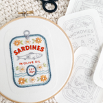 Tinned Fish Embroidery Design Pack
