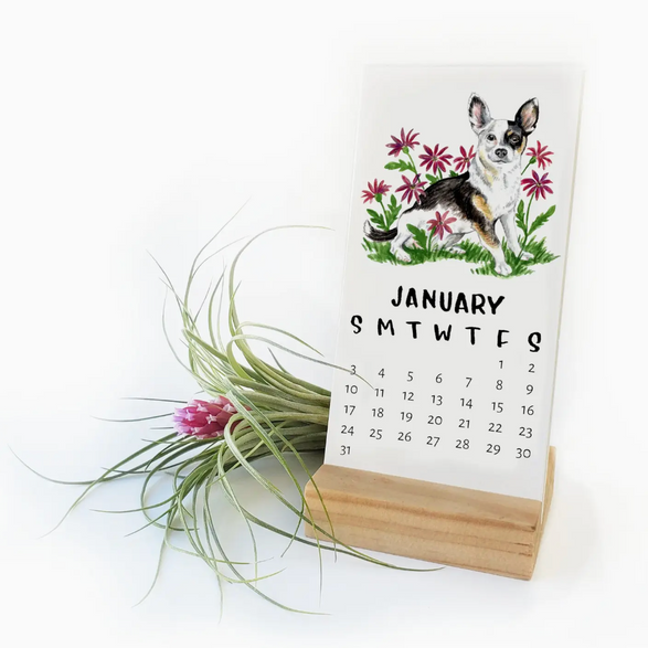 2025 Mini Dogs + Plants Desk Calendar