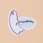 Tootin' Ghost Sticker