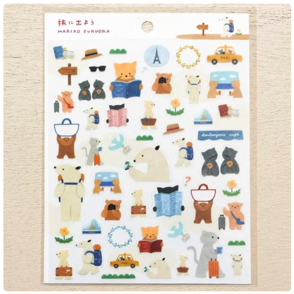 Traveling Animals Sticker Sheet