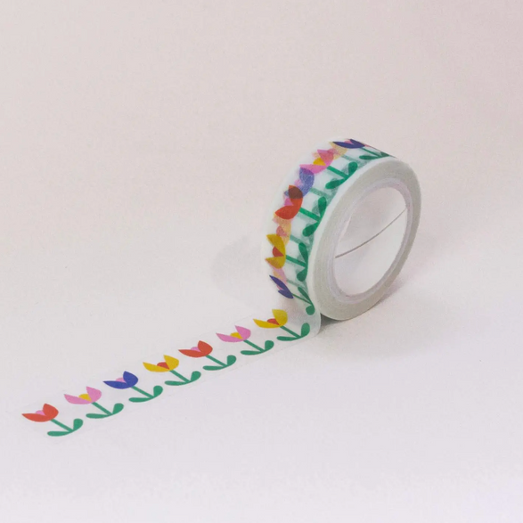 Colorful Tulip Washi Tape (15mm)
