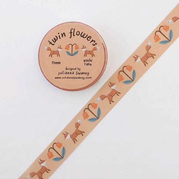 Twin Flowers Washi Tape (15mm)