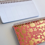 Undated Petite Weekly Planner: Red + Gold