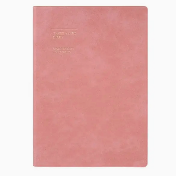Undated Three Years Diary - Pink