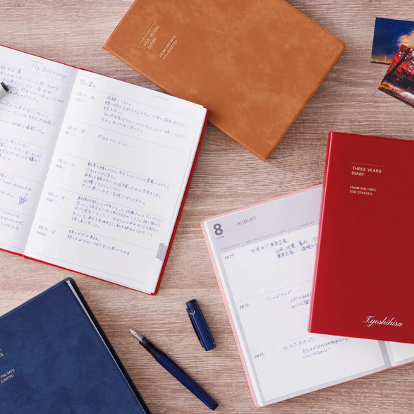 Undated Three Years Diary - Pink