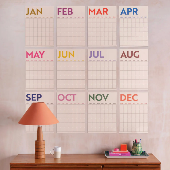 Undated Wall Planner + Calendar - Minimal